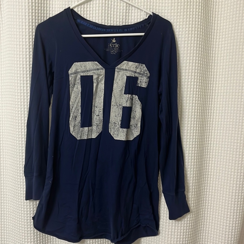 Aerie night shirt blue M